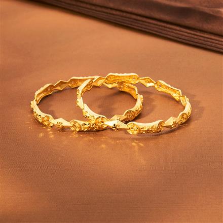 Antique Plain Gold Bangles With Gold Plating
