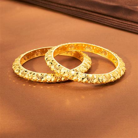 Antique Plain Gold Bangles With Gold Plating