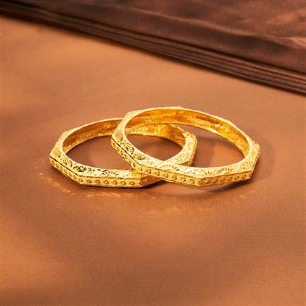 Antique Plain Gold Bangles With Gold Plating