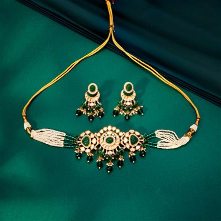 Kundan Pearl Necklace With Gold Plating