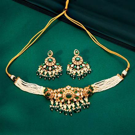 Kundan Choker Necklace With Gold Plating