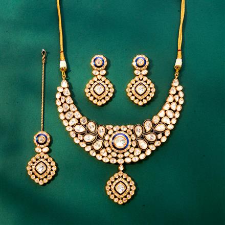Kundan Meenakari Necklace With Gold Plating