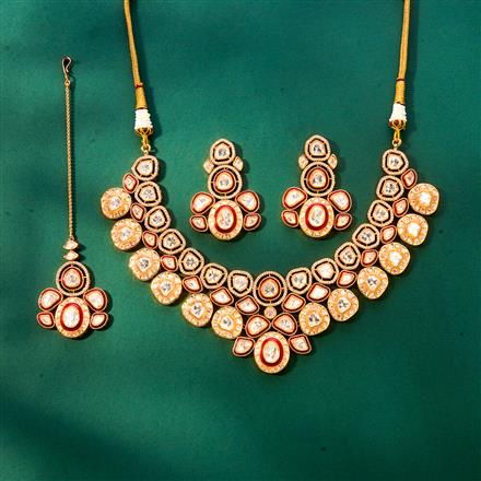 Kundan Meenakari Necklace With Gold Plating