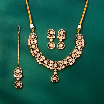 Kundan Meenakari Necklace With Gold Plating