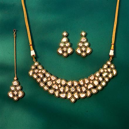 Kundan Meenakari Necklace With Gold Plating