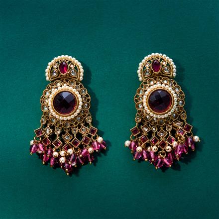 Antique Classic Earring With Mehndi Plating