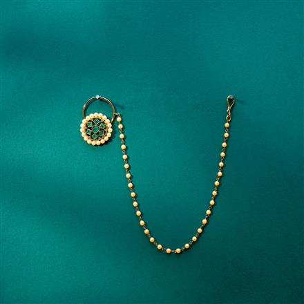 Antique Pressing Nose Ring With Mehndi Plating