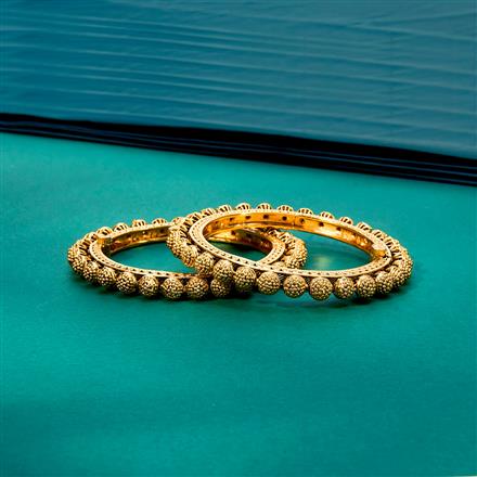 Antique Openable Bangles With Matte Gold Plating