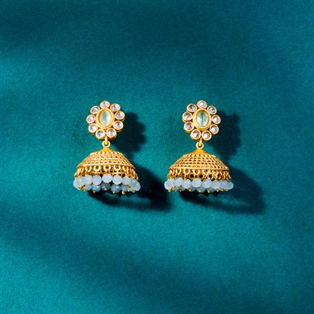 Antique Jhumki With Matte Gold Plating