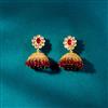 Antique Jhumki With Matte Gold Plating