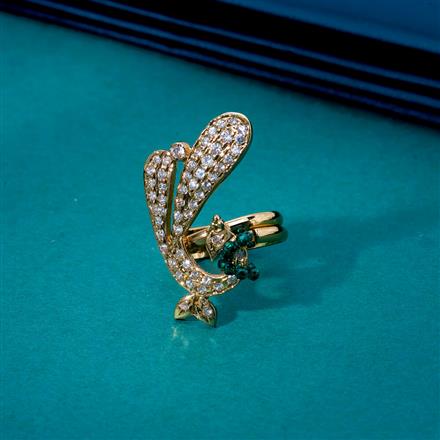Antique Adjustable Ring With Mehndi Plating