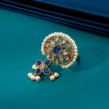 Antique Adjustable Ring With Mehndi Plating