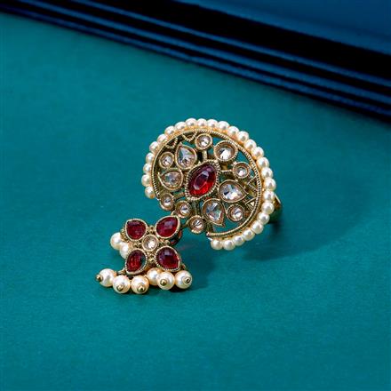 Antique Adjustable Ring With Mehndi Plating