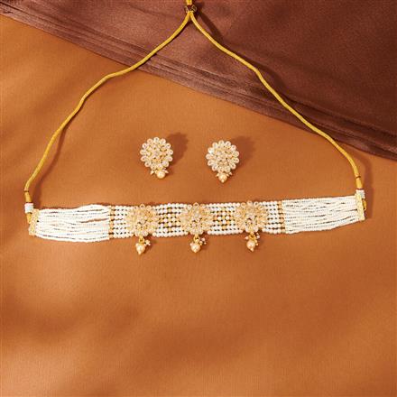 Antique Pearl Necklace With Gold Plating