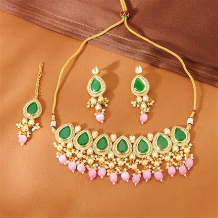 Antique Choker Necklace With Gold Plating