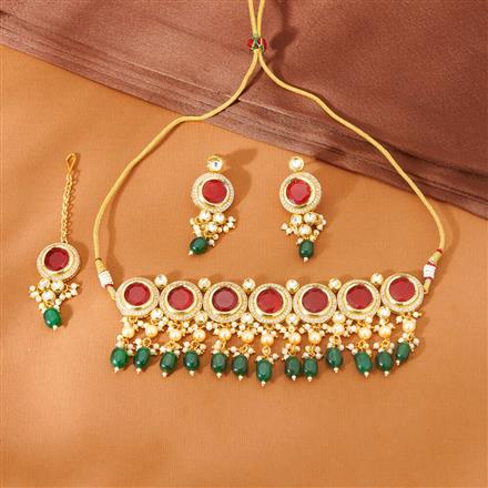 Antique Choker Necklace With Gold Plating