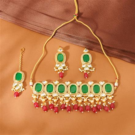 Antique Choker Necklace With Gold Plating