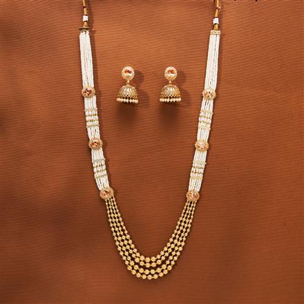 Antique Pearl Necklace With Gold Plating