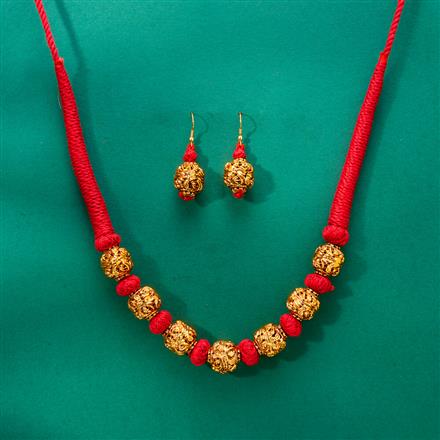 Antique Mala Necklace Set With Gold Plating