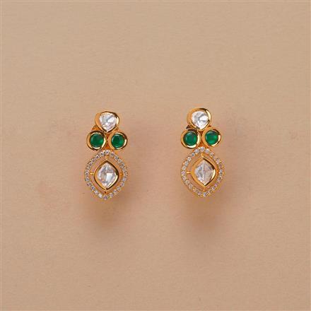Kundan Delicate Earring With Gold Plating