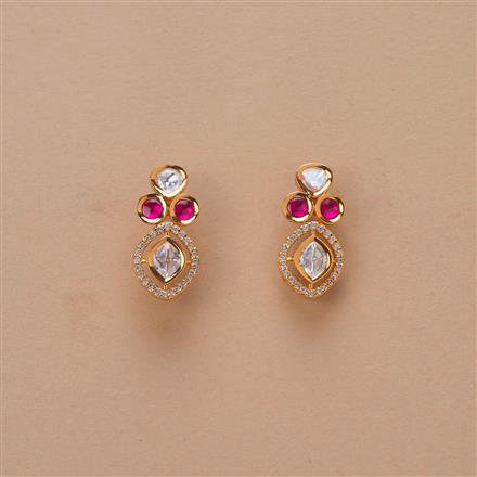Kundan Delicate Earring With Gold Plating