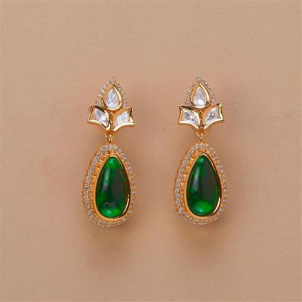 Kundan Delicate Earring With Gold Plating
