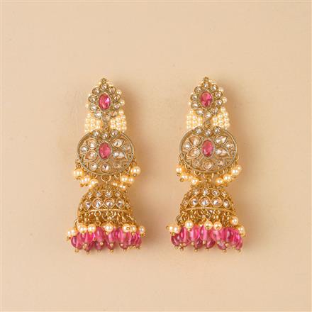 Antique Jhumki With Mehndi Plating