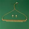 Antique Choker Necklace With Matte Gold Plating