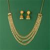 Antique 3 Line Necklace With Gold Plating