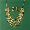 Antique 5 Line Necklace With Gold Plating