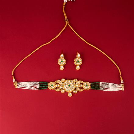 Kundan Pearl Necklace With Gold Plating