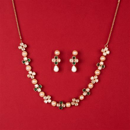 Kundan Delicate Necklace With Gold Plating