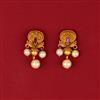 Antique Moti Earring With Matte Gold Plating
