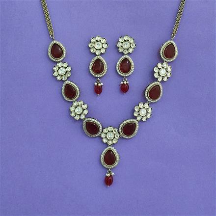 Kundan Classic Necklace With Mehndi Plating