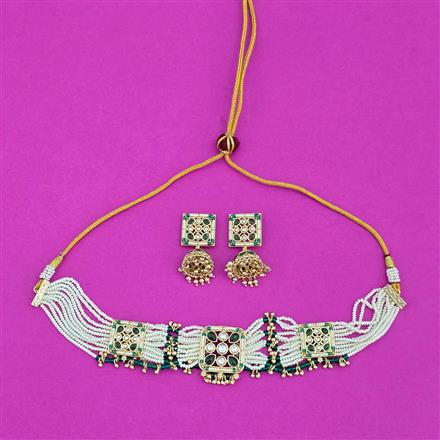 Antique Choker Necklace With Carat Plating