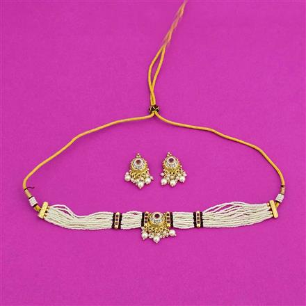 Antique Choker Necklace With Gold Plating