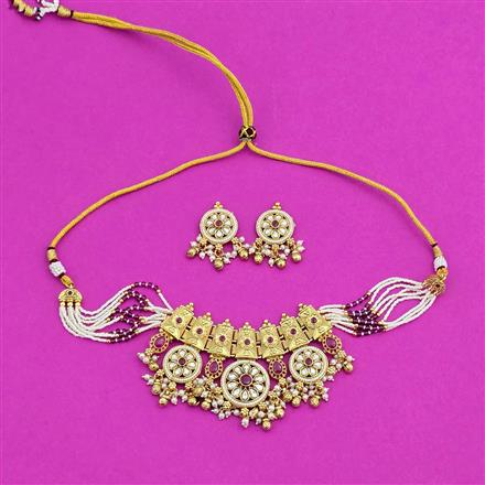 Antique Choker Necklace With Gold Plating
