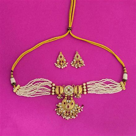 Antique Choker Necklace With Gold Plating