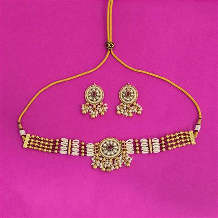 Antique Choker Necklace With Gold Plating