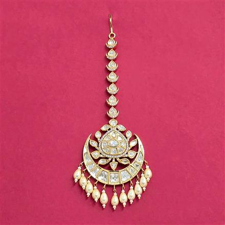 Kundan Moti Tikka With Carat Plating