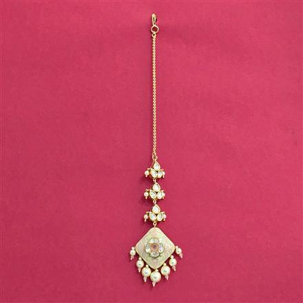 Kundan Meenakari Tikka With Carat Plating