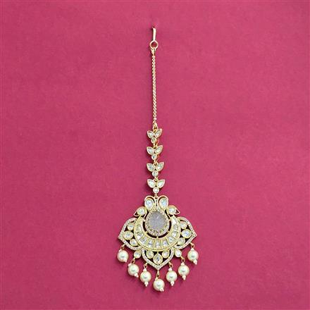 Kundan Moti Tikka With Carat Plating