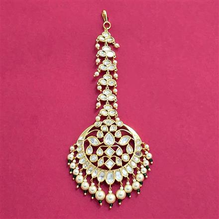 Kundan Moti Tikka With Carat Plating