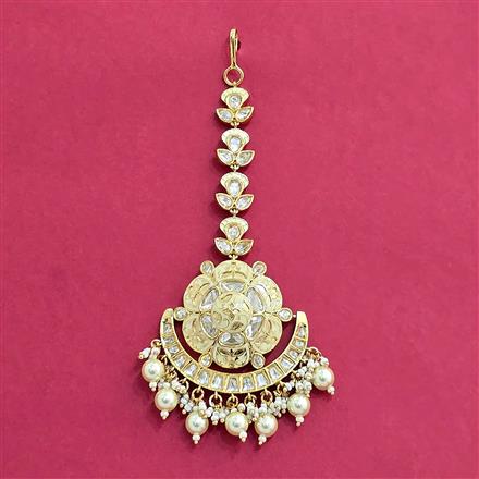 Kundan Moti Tikka With Carat Plating