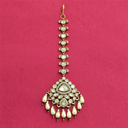 Kundan Moti Tikka With Victorian Plating