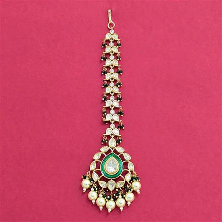Kundan Moti Tikka With Carat Plating