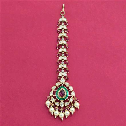 Kundan Moti Tikka With Carat Plating