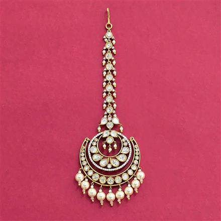 Kundan Moti Tikka With Victorian Plating