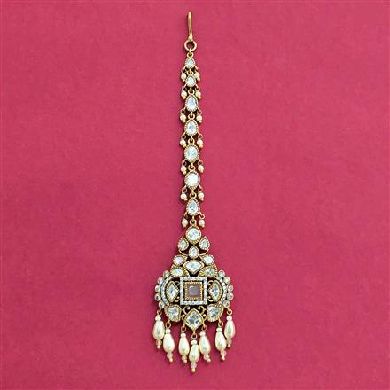 Kundan Moti Tikka With Victorian Plating