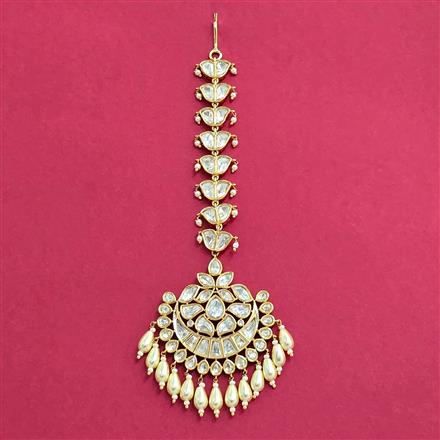 Kundan Moti Tikka With Carat Plating